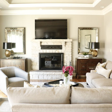 Ladue  Living + Dining Modern Chic Setting