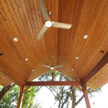 Austin Rustic Traditional Outdoor Patio and Kitchen Addition
