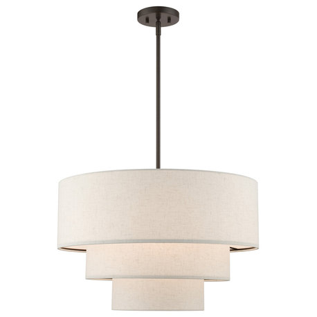 Livex Lighting Gladstone 4-Light English Bronze Pendant Chandelier