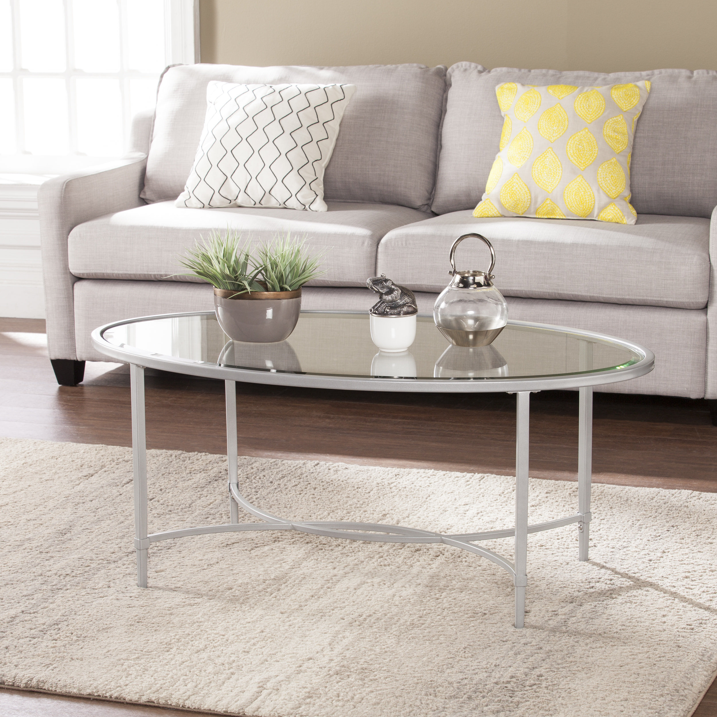 Quinton Oval Cocktail Table - Contemporary - Coffee Tables - by Bison Commerce | Houzz