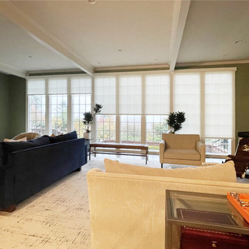 Motorized Roller Shades for Wall of Windows | Amazing Blinds by Armi