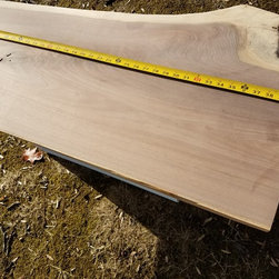 Natural Live Edge Wood Bench with Custom Base - Products