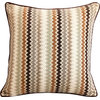 Zardozi Embroidery Silk Brown Throw Pillow Covers, The Desert Life, 22. Brown (Chevron Cake), 26"x26"