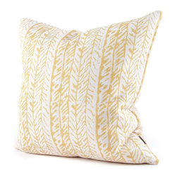 Shibori Cushion Foxtrot Reverse Mustard - Decorative Cushions