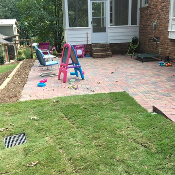 3 Tier PT Timber Walls, PT Timber Steps, Paver Patio, Irrigation, Sod, Drainage