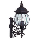 Artcraft - Classico 4-Light AC8490RU Black Outdoor Light - Classico European styled wall mount exterior fixture,clear glassware in rust finish  Warranty  5 year warranty against premature paint defects and a 25 year limited warranty against corrosion.  Artcraft products are made of the finest material available and are carefully manufactured,old fashion Artisans using the most advanced techniques in order to provide you beautiful lighting.  Although user serviceable items like bulbs  ballasts and transformers do require periodic replacements  we use only the highest performance components available. We thank you for choosing Artcraft.