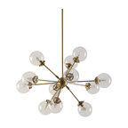 INK+IVY Paige 12-Light Chandelier with Oversized Globe Bulbs, Gold