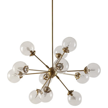 INK+IVY Paige 12-Light Chandelier with Oversized Globe Bulbs, Gold