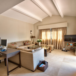 Home theater - mediterranean home theater idea in Nice