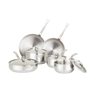 Pots and Pans Set, 7Pcs Ceramic Nonstick Cookware Set, Removable