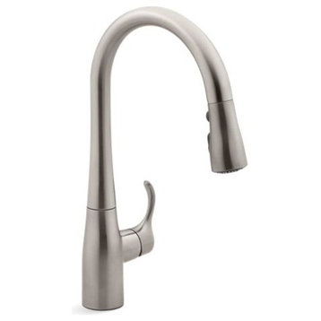 Kohler Simplice Kitchen Faucet w/ 15-3/8" Pull-Down Spout, Vibrant Stainless