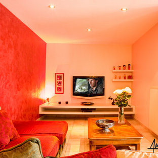 Trendy home theater photo in Grenoble