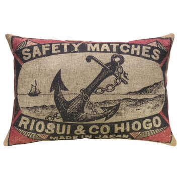 Anchor Linen Pillow, 18"x12"