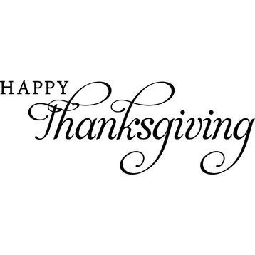 Happy Thanksgiving Holiday Feast Ation Decal, 12x36"