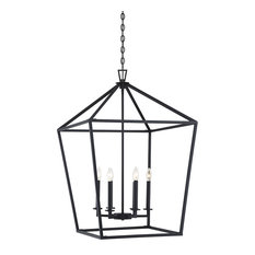 Townsend 6-Light Foyer Pendant, Matte Black