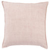 Jaipur Living Blanche Solid Throw Pillow, Light Pink, 22"x22", Down Fill