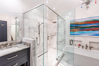 Bathroom - contemporary bathroom idea in Charlotte
