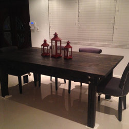 Rustic Dining Table / Handmade / Solid Wood / Rustic Furniture /Matching Benches - Dining Sets