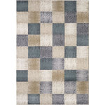KAS - KAS Avalon 5617 Ivory Checkered Area Rug, 5'3" x 7'7" - Traditional and classic at a great value best describes our Avalon Collection! The updated color palette adds a fresh touch of elegance to any lifestyle. Machine-made of 100% polypropelene, this collection is a tremendous value and makes for easy upkeep. Avalon is made in Turkey and has a 1/2" pile height.