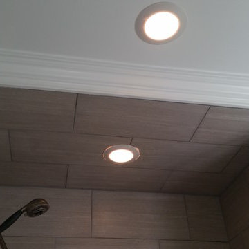 Wheelchair accesible tiled shower