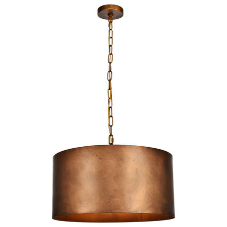 Miro Collection Pendant 20"x11.75" 3-Light, Manual Brass