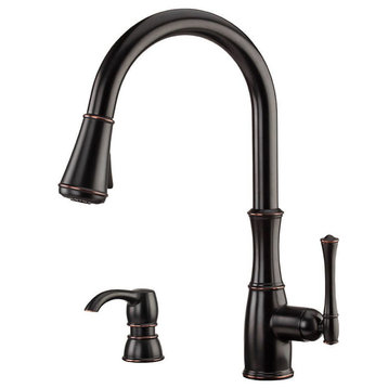 Pfister GT529-WH1 Wheaton 1.8 GPM 1 Hole Pull Down Kitchen Faucet - Tuscan