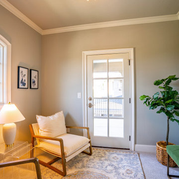 Cozy and Minimalist Secondary Entry with Soft Neutrals and Natural Light