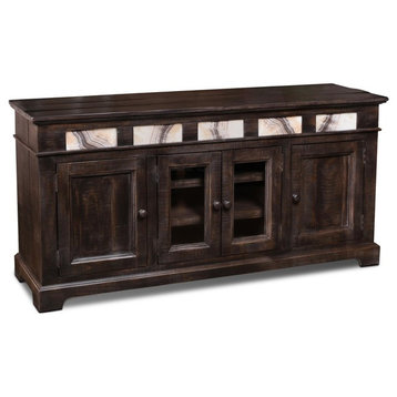 Onyx Solid Wood 65" TV Stand/Sideboard