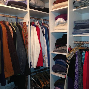 White Melamine Closet for husband and wife