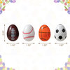 2.25"H Easter Plastic Fillable Sports Eggs, 48-Pack