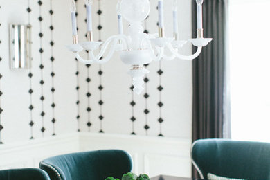 Transitional dining room photo in Chicago