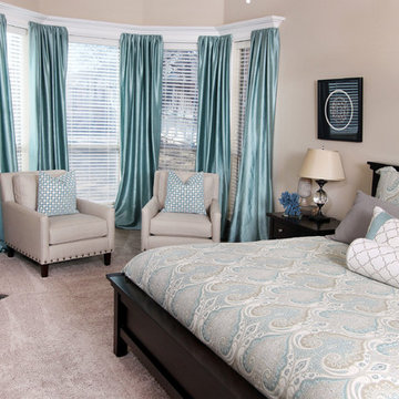 Contemporary Blue Master Bedroom