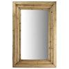 Large Rectangular Waxed Pine Mirror