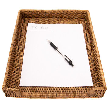 Artifacts Rattan™ Office Paper Tray, Honey Brown