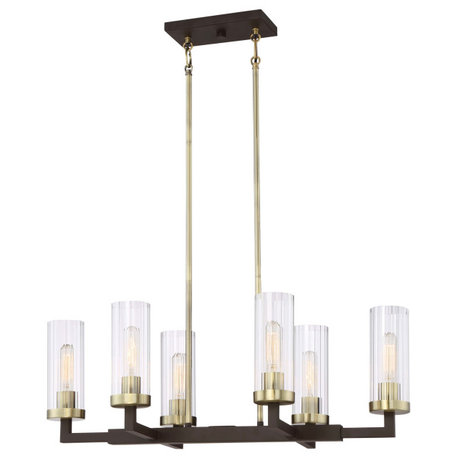 Minka Lavery 3046-560 Ainsley Court 6 Light 30"W Linear - Aged Kinston Bronze