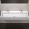 Badeloft Stone Resin Wall-mounted Sink, Glossy White, Extra Extra Large