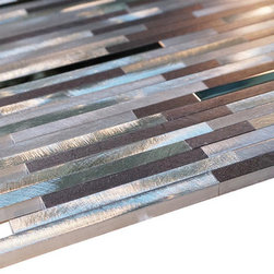 Silver Aliminum Random Pattern Mosaic Tiles - Home Accessories & Decor