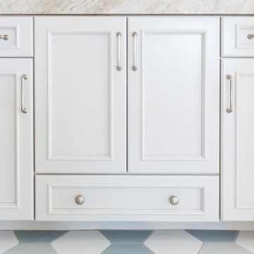 Bello hexagon guest bath