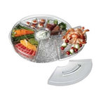 PRODYNE AB5L Acrylic Tray Appetizers On Ice With Lids Keeps