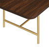 Pemberly Row 2-Piece Modern Wood Nesting Coffee Table - Dark Walnut / Gold