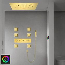 LED Shower System, Jetted Body Sprays and Hand Shower, Touch Panel Light - Showerheads And Body Sprays