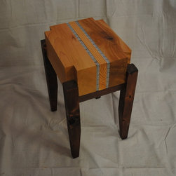 Cedar Night Stand with Aluminum Inlay - Products