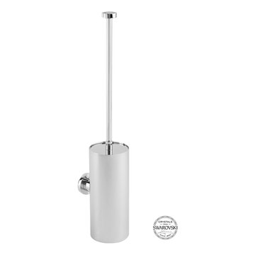 MUSE DIAMOND WALL TOILET BRUSH HOLDER. CHROME
