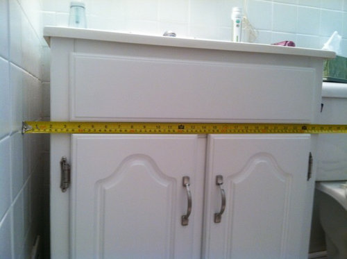 Gap Between Vanity And Wall, How To Fill Gap Between Bathroom Cabinet And Wall