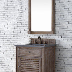 26 inch Rustic Finish Single Sink Bathroom Vanity Optional Countertop - Bathroom Vanities And Sink Consoles