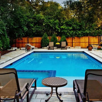 Highland Park, IL Swimming Pool with Automatic Cover and Interior Hot Tub