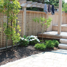 Hot tub privacy fence
