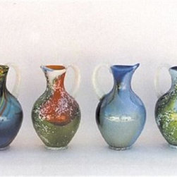 Polykrome Blown Glass Pitchers - Pitchers