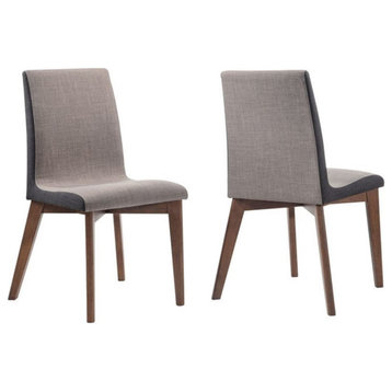 Coaster Redbridge Upholstered Fabric Dining Chairs in Gray