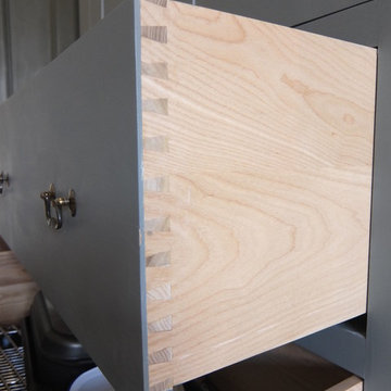 Calverley Park kitchen dovetailed ash drawers